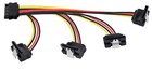 Adapter kabla zasilającego Poppstar SATA (czterokrotny 14-18-22-25cm, 1x (m) na 4x (szer.) 90°)