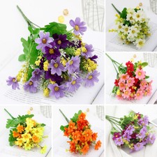 Artificial Bunch Fake Silk Daisy Flower Bouquet Home Wedding Party Decoration BT