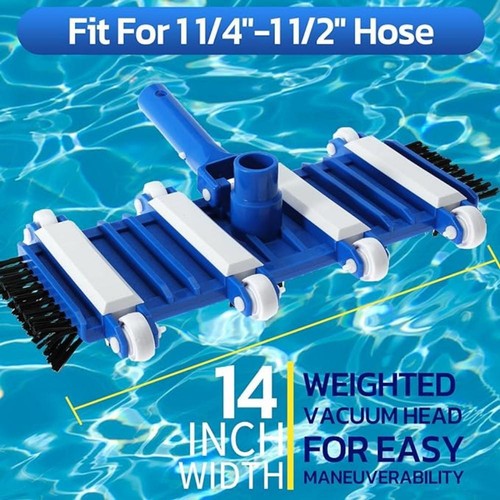 14" Pool Vacuum Head Inground Above Ground Brush Swimming Tool Head Cleaner Hose - Picture 3 of 12