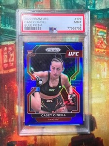 2022 CASEY O'NEILL PSA9 BLUE /199 UFC PANINI PRIZM ROOKIE CARD RC KING #179