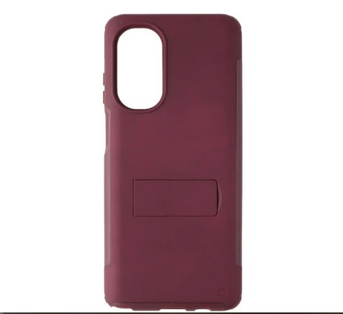 QuikCell Advocate Dual Layer kickstand Case for Moto G Play - Black/ Berry - Picture 9 of 10