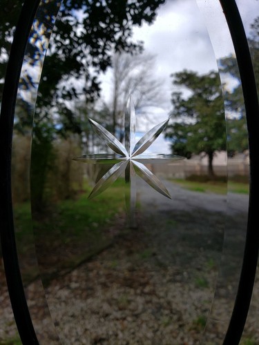 ANTIQUE BEVELED GLASS WINDOW ARCHITECTURAL SALVAGE - Picture 6 of 6