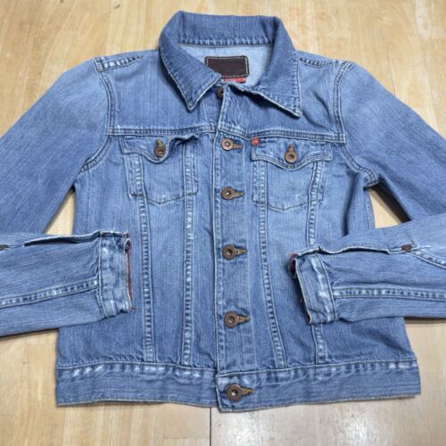 Big Star Women’s Denim Jean Jacket Vintage Blue Distressed Jacky Size Small - Picture 2 of 12