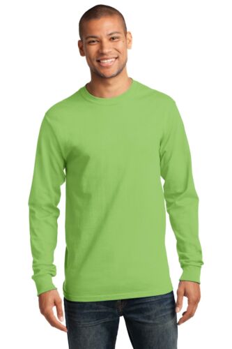 Port & Company PC61LS Mens Long Sleeve Essential Crew Neck Stylish T-Shirt - Picture 13 of 23