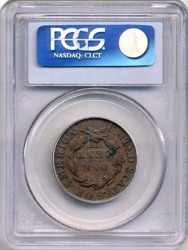 1828 US Coronet Head Large Cent, Large Narrow Date - Extremely Fine, PCGS EF40 - Picture 2 of 2