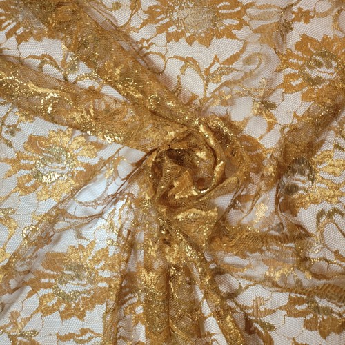 Fancy Floral Lace Fabric Dress Craft Glitter Mesh Costume Material 58" By Meter - Picture 69 of 104