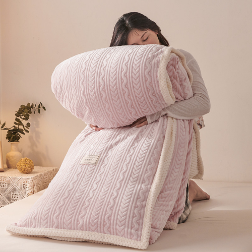 Bettbezug Decken Doppelseitig Einfarbig Kind Erwachsene Bettbezug Warm Fleece - Bild 14 von 20