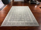 7x10 ft Beige Gray Polyester Rug – Classic Pattern Luxury Modern Living Rug