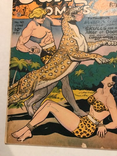 JUNGLE COMICS #90 : Fiction House June 1947, GD+, GGA, Kaanga, BONDAGE COVER - Imagen 6 de 23