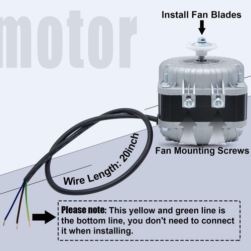 YZF18-25 Shaded Pole Motor, 120V 60HZ 18W 1.01A 1550 r/min, with Single Phase... - Picture 3 of 7