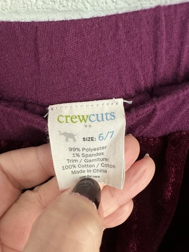 EUC J Crew Crewcuts maroon burgundy velvet velour bubble skirt GIRLS SIZE 6-7 - Picture 3 of 4