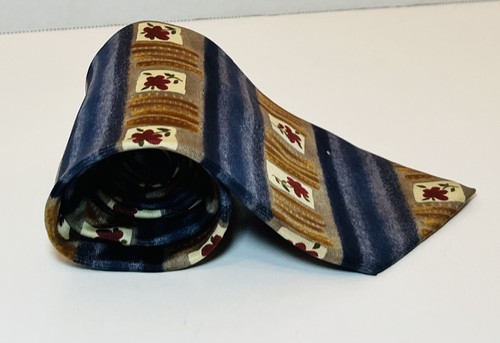 Men's Cambridge Classics Silk Necktie Tie Blue Made In Costa Rica - Picture 8 of 9