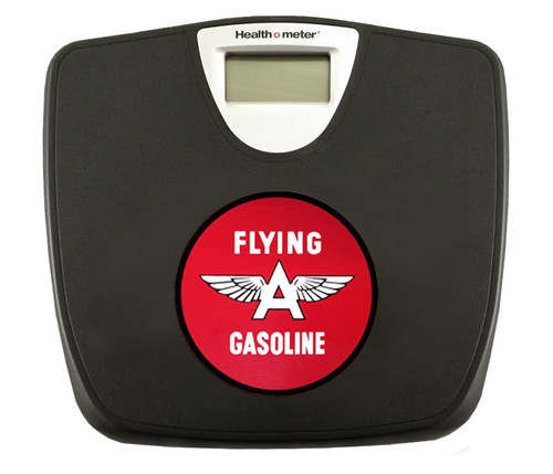 BLACK BATHROOM DIGITAL WEIGHT SCALE VINTAGE GAS OIL LOGO THEME POUNDS MAN CAVE - Picture 5 of 12
