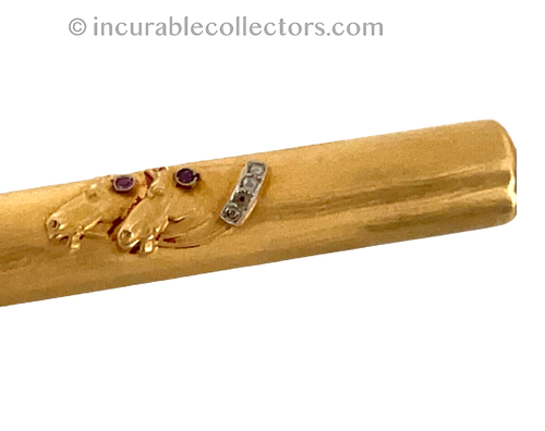 Antique charm and writing instrument set Dip Pen, Mechanical Pencil, horse 1890 - Bild 4 von 20