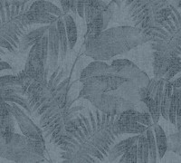 New Walls Vliestapete BläTter Blau Schwarz Livingwalls 37396-5 (3,13€/1Qm)