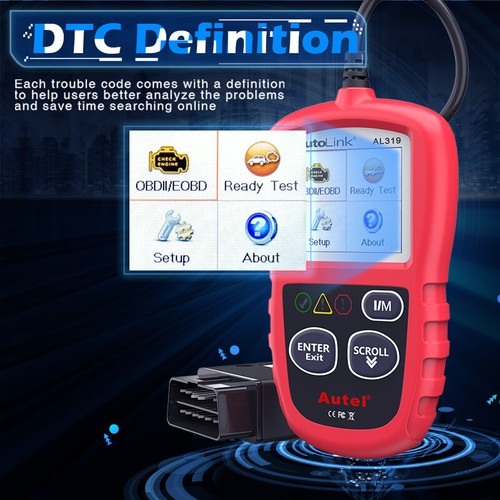 Autel Autolink AL319 OBD2 CAN OBDII Auto Car Code Reader Diagnostic Scanner Tool - Bild 5 von 12