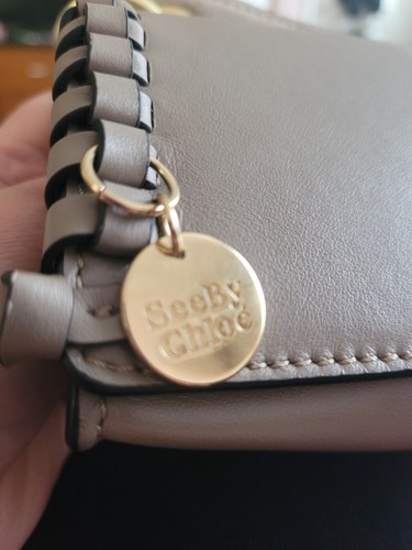 Mini Bolso de Mano See by Chloe Tilda Cuero Gris Taupe Bandolera Correa para el Hombro - Imagen 7 de 13