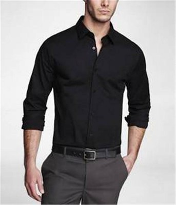 black slim fit formal shirt