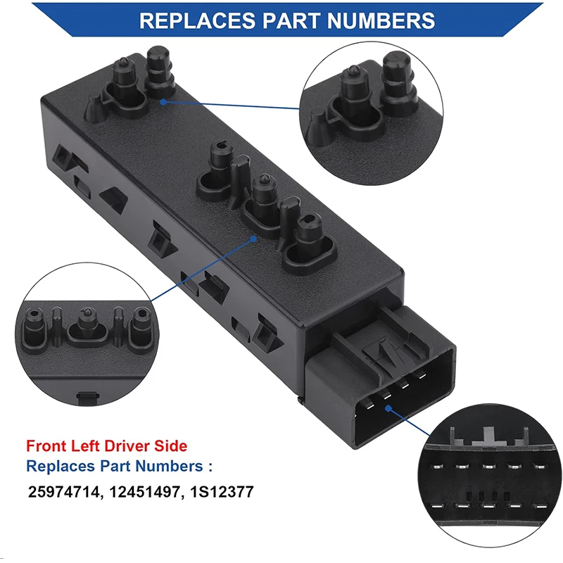 Control interruptor asiento conductor+pasajero para Chevrolet Buick GMC 25974715+25974714✨ Foto 4 de 4