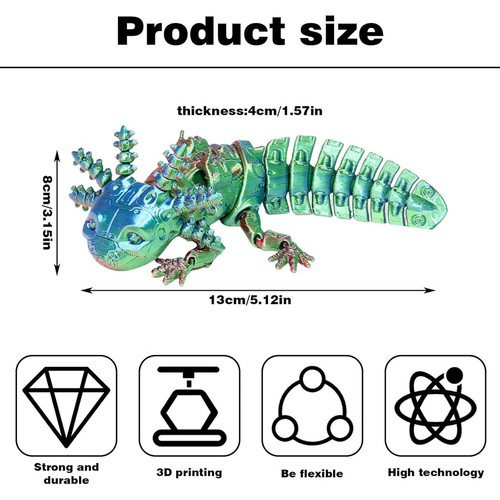 Drukowana 3D zabawka aksolotl ruchoma mechaniczna figurka aksolotl wydrukowana 3D - Zdjęcie 26 z 39