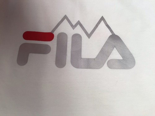 Womens Fila White Cropped T-shirt Size S 8/10 Logo Front & Back - Picture 4 of 4