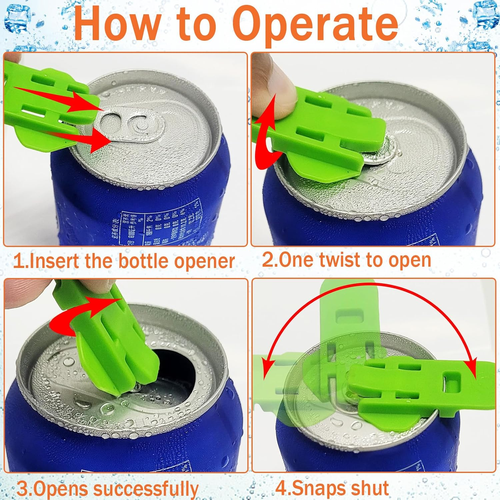 Easy Can Opener, 18 Pieces Color Manual Can Opener, Soda Can Opener, Beer Can Op - Picture 5 of 12