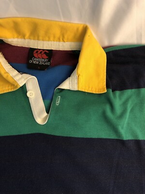 Vintage 90s Canterbury of New Zealand Rugby Polo Shirt Size