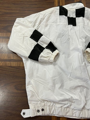 Chaqueta cortavientos London Fog Rain Ware de colección para mujer talla L blanca y negra a cuadros - Imagen 7 de 9