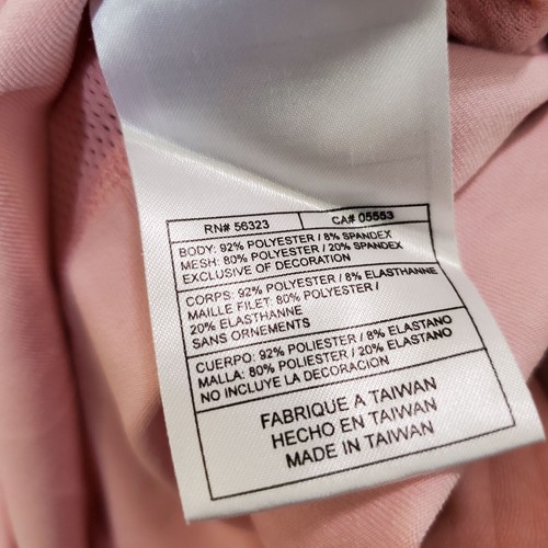 Nike Fit Dry Girls Activewear Top Large Pink Running Swirl Logo Long Sleeve READ - Picture 9 of 10