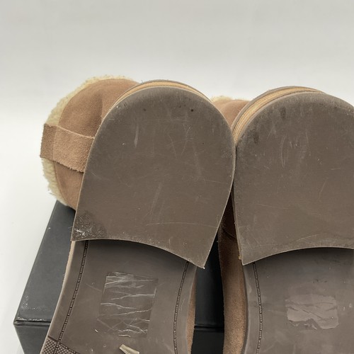 Sole Society Boots Women's Size 9 Brown Suede Leather Verona Shearling Trim - Picture 22 of 23