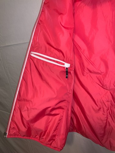 Lands End weiß und rot Weste mit Reißverschluss warm gestepptes Muster - Bild 10 von 10