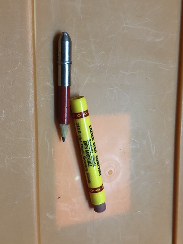 VTG Yellow P.A.G. Lazier Seed Company Lead Pencil Eraser Bullet Style Cap 1930's - Picture 5 of 5
