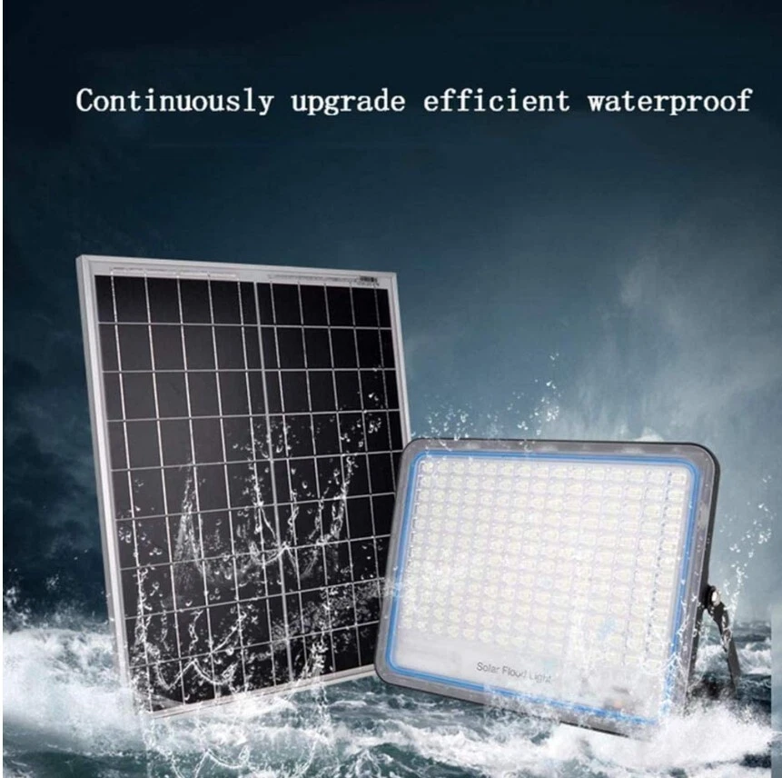 Faro Esterno  500W  con Pannello Solare Telecomando Sensore Crepuscolare NEW - Immagine 3 di 4