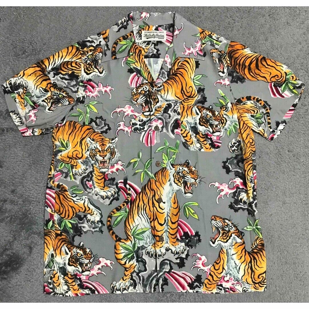 WACKO MARIA Hawaiian Shirt 19ss Tim Lehi Tiger Rayon 100 WACKO MARIA Hawaiian Shirt 19ss Tim Lehi Tiger Rayon 100