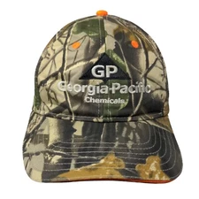 GP Georgia Pacific Chemicals Strapback Hat Camouflage OSFM Adjustable Otto