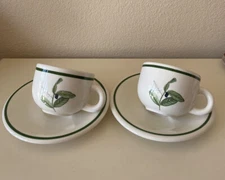 Over and Back INC Made in Italy Coffee Mug and Matching Saucer set of 2