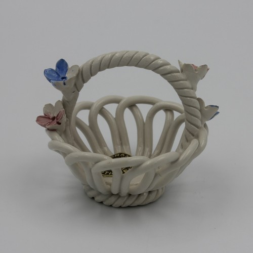 Stella Capodimonte Ceramiche Artistiche Small Basket Made in italy  - Bild 2 von 17