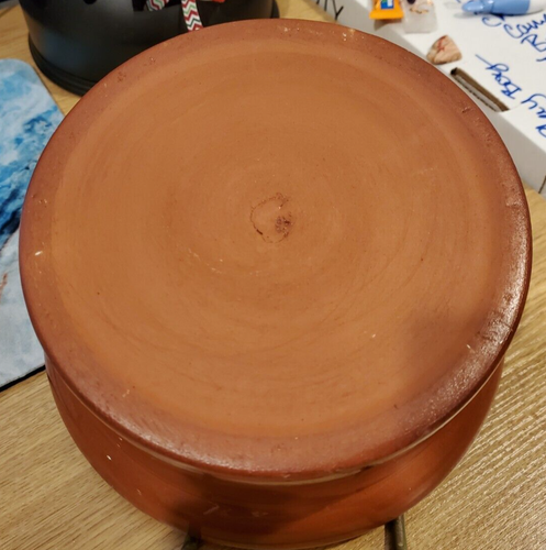 Rare Vintage Weller Small Round Oven Crock Pot Lid Cover Metal Stand Caddy Brown - Picture 7 of 9