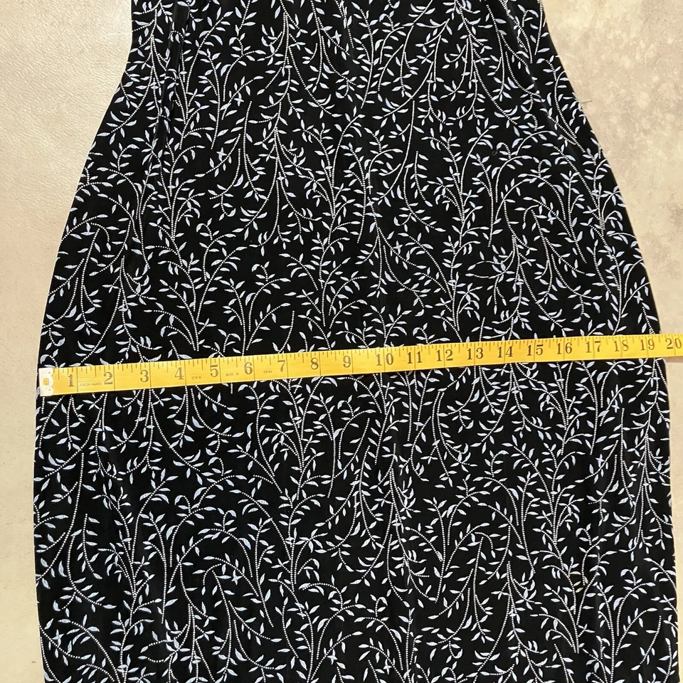 Coldwater Creek Dress Womens 8 Sleeveless Keyhole Floral Long USA Vtg Evening - Image 3 of 4