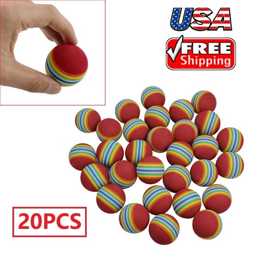 20× Golf Rainbow Foam balls Practice Ball Floating Water Fun Indoor Outdoor Lot - Picture 13 of 19