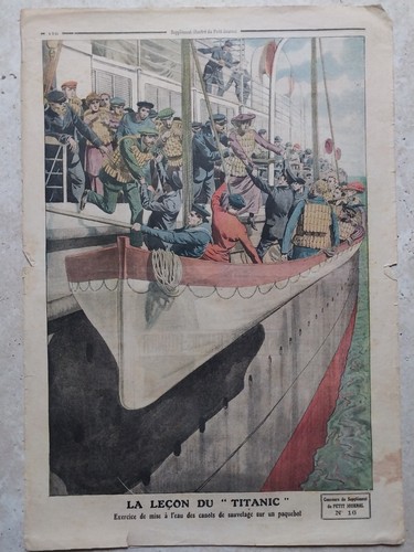 RARE Le Petit Journal 1912 - 3 numéros complet sur le naufrage du TITANIC - Picture 6 of 9