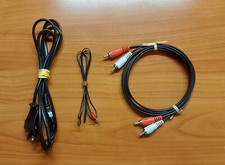 Technics SL-BD26 CONNECTORS CABLE RCA CINCH PHONO + GROUND + POWER CORD  			