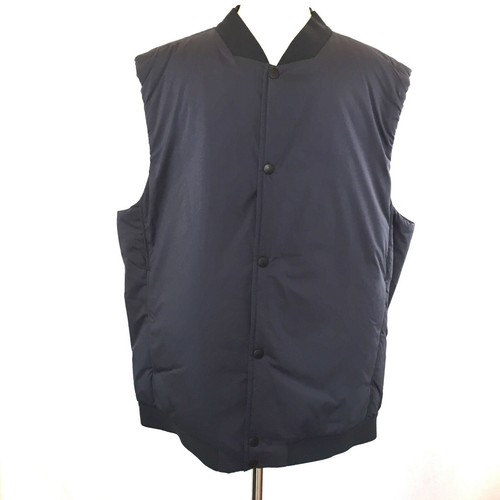 Theory Men's Zayn V Veere Navy Ink Blue Snap Closure Vest XL Trim Fit - Picture 5 of 12