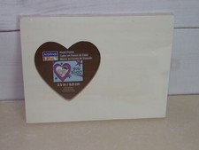 Art MInds Crafts Rectangular Offset Heart Unfinished Wood Picture Frame