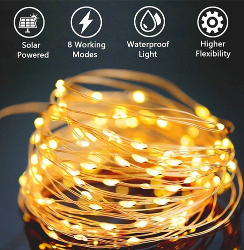 50-1000 LED Solar Power String Fairy Lights Garden Outdoor Party Christmas Lamp - Picture 4 of 12