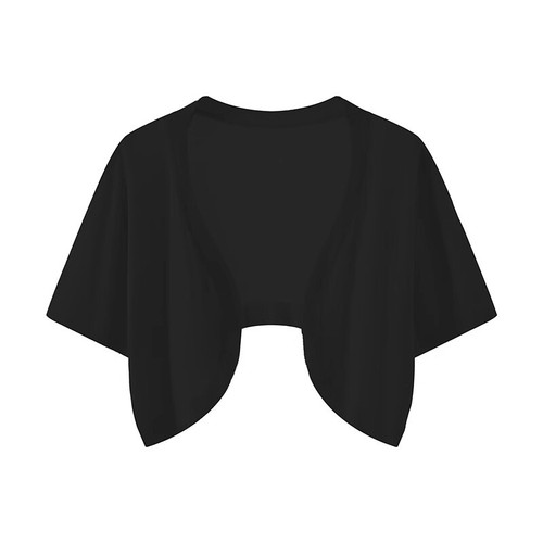 Women Short-sleeved Cropped Cardigan Thin Ice Silk Knit Shawl Shirt Blouse Chic - Picture 9 of 14