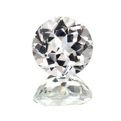(2 mm - 12 mm) Rund Natur Weiß Topas Lose - Bild 1 von 1