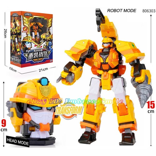 MiniForce Super Cops 9-Type Transforming Robot Head Badge Battle Dash Marine Jet - Picture 19 of 70