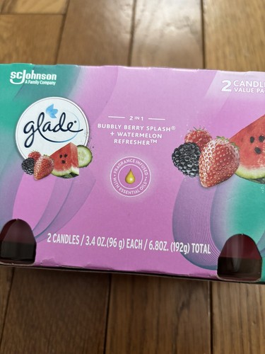 Glade 2er Pack Kerzenglas Air Bubbly Berry Splash & Watermelon Refresher - Bild 2 von 6