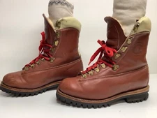 #W11 MENS CHIPPEWA HIKING BROWN BOOTS SIZE 7 E